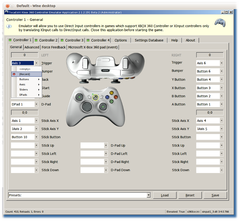 xbox 360 controller input mapper
